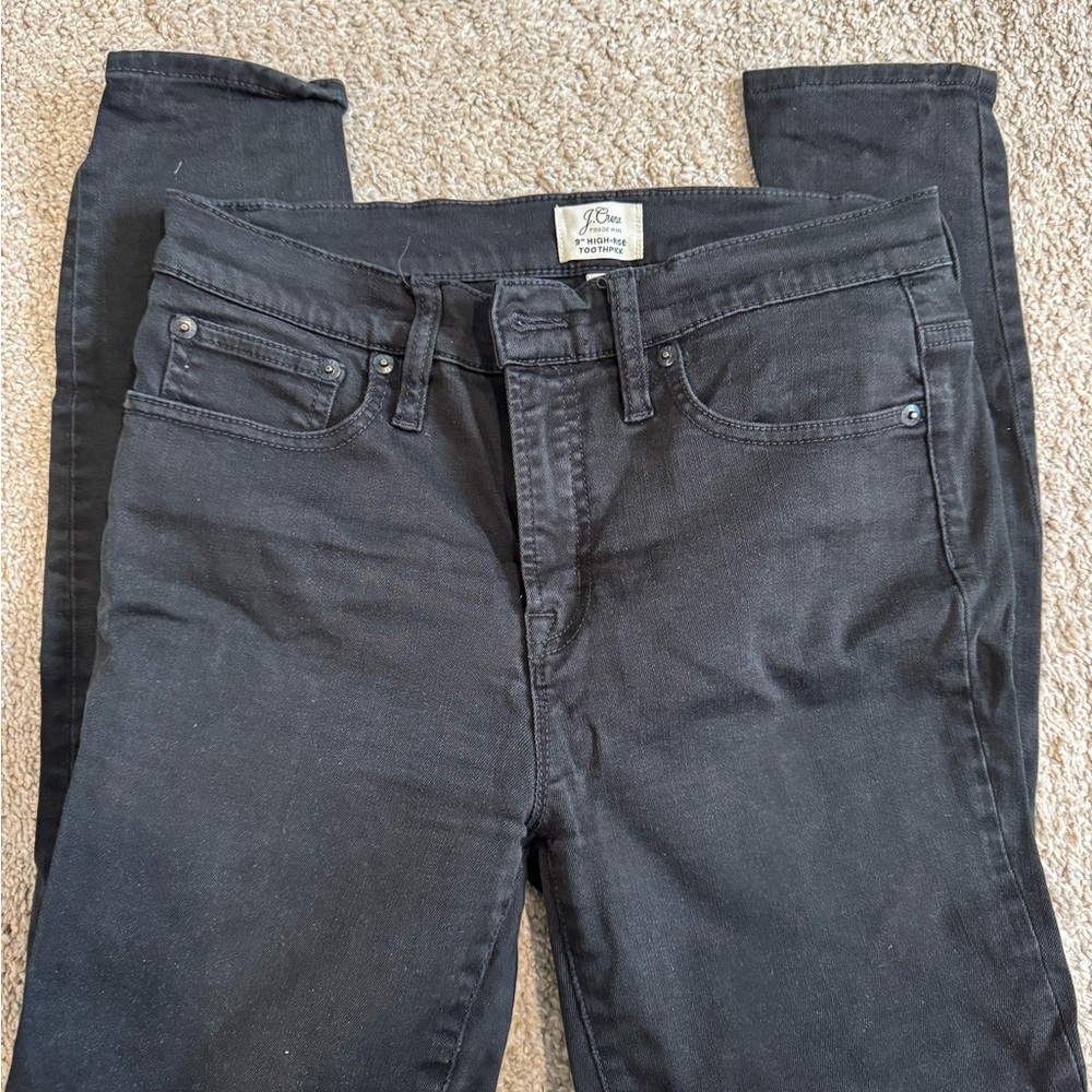 J. Crew Women’s toothpick black Jean